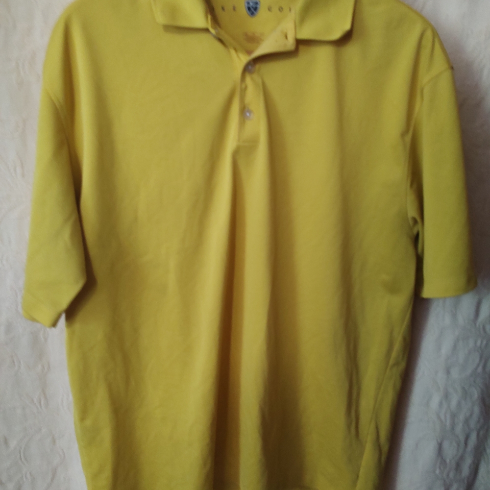 Nike Men's Yellow Polo Shirt Size XL
